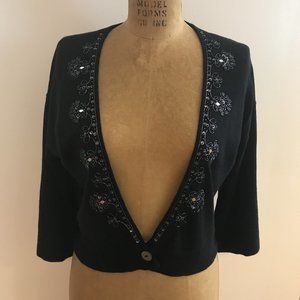 Beaded Black sweater Cardigan